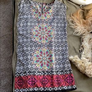 Patterned shift dress